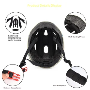 Barnhjälm för cykel, sparkcykel och rullskridskor – CE‑godkänd EPS, storlek M