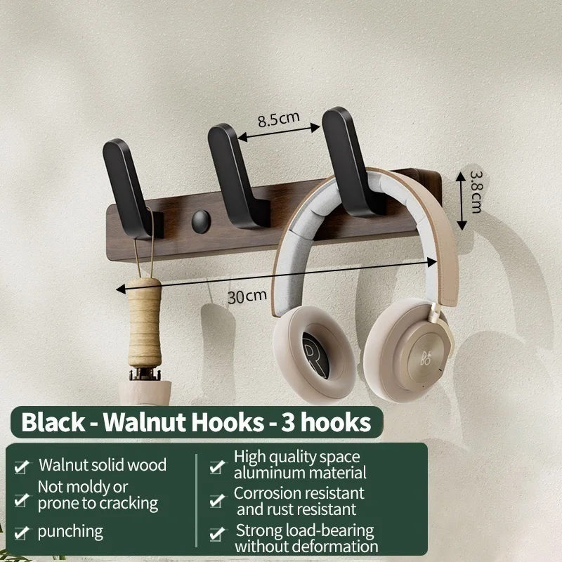 wood A black 3hooks