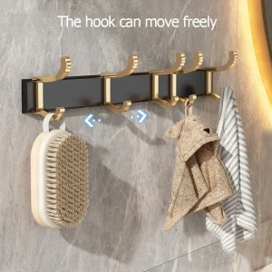 Borrfri uppgradering: justerbar bredd och tjocklek – dörrkrok, klädkrok för badrum och kök (6-pack)