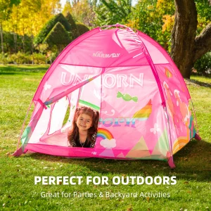 Alternative view of Unicorn Dome-tält för barn – Prinsessinspirerat lek-tält (122 x 122 x 102 cm)
