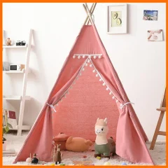 1,6 m / 1,3 m Barn-tält Teepee Lekhus Wigwam Inomhus, Portabelt