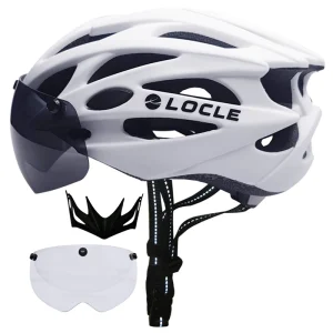 Integrerad cykelhjälm med visir — ultralätt PC/EPS, storlekar M–XL