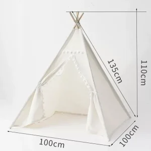 1,35 m Barn-Tält – Teepee Lekerum för Barn, Portabelt Tipi/Teepee
