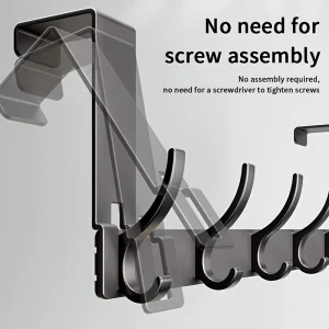 Väggmonterad dörrkrok i metall – enkel installation utan borrning