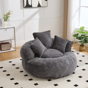 Corduroy Sitsväska – hållbar och bekväm lounge-stol med hög rygg och 3 kuddar 15 Corduroy Sitsväska – hållbar och bekväm lounge-stol med hög rygg och 3 kuddar