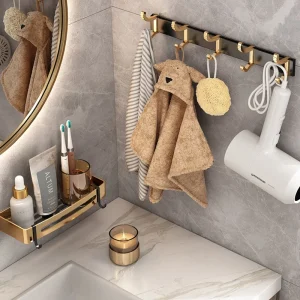 Alternative view of Borrfri uppgradering: justerbar bredd och tjocklek – dörrkrok, klädkrok för badrum och kök (6-pack)