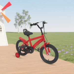 14‑tums barncykel med stödhjul och justerbar sadel – för 2–6 år