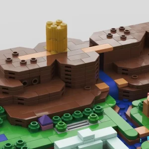 Lätt världskarta byggsats – utbildande modell för barn (MOC-)