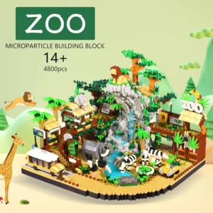 Zoo byggsats – Miniatyrbyggblock med 4 800 delar