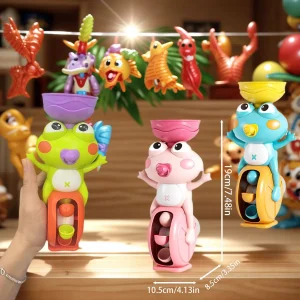 Vattenhjul med groda/fågel – badleksak för barn med sugkopp