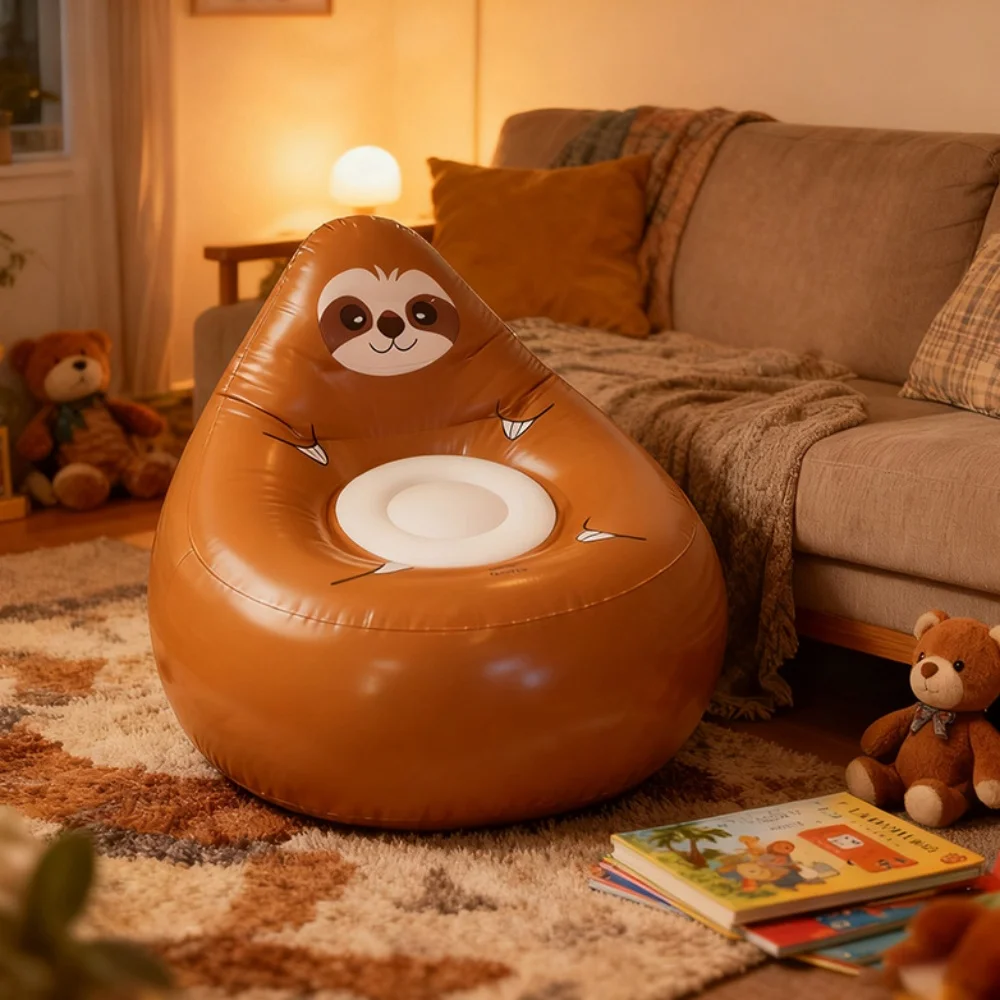 Tecknad barnuppblåsbar soffa i PVC – hudvänlig, portabel utomhusfåtölj, söt design och lättvikts hopfällbar 4 Tecknad barnuppblåsbar soffa i PVC – hudvänlig, portabel utomhusfåtölj, söt design och lättvikts hopfällbar - Bild 4