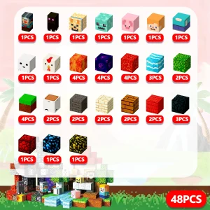 Magnetiska byggblock i voxelstil – byggset för kreativ lek