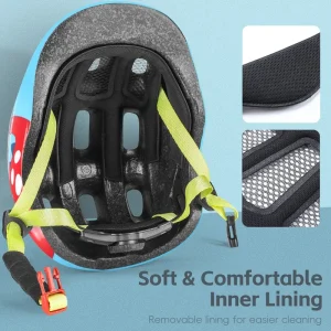 Barnhjälm – ultralätt och justerbar för cykel och sparkcykel, med dinosauriemotiv