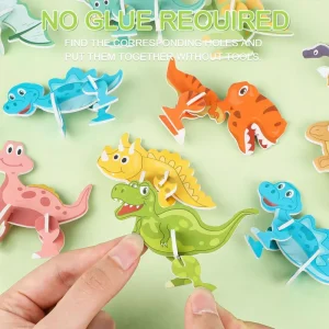 Alternative view of 30 st 3D-skum pussel med djur – Montessori-inspirerade DIY-leksaker och pusselset