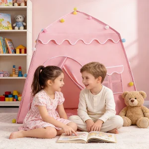 Barntält för lek – Inomhus- och utomhus, portabelt hopfällbart gömställe