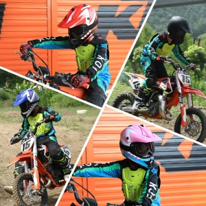 Barnhjälm motocrossstil för ATV/quad och dirt bike, DOT-godkänd, 3–12 år