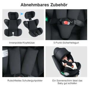 Bilbarnstol med 360° rotation och ISOFIX – 0–12 år