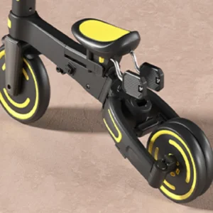 9-i-1 barntricycle med avtagbart räcke och justerbart tak – lärande cykel för småbarn