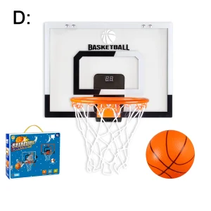 Väggmonterad hopfällbar basketkorg för barn – dunkspel, inomhus/utomhus, för 3 år och uppåt