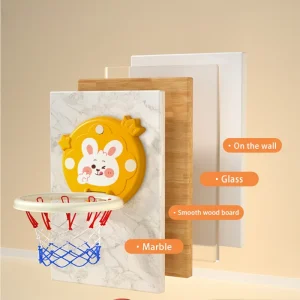 Alternative view of Barnens inomhusbasketkorg för kast – hopfällbar och väggmonterad – lekfullt barnpresent