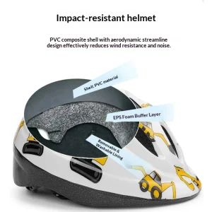 CE‑certifierad barnhjälm i EPS för cykel, rullskridskor och skateboard