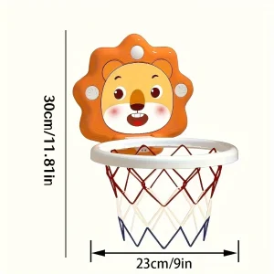 Alternative view of 1-set barnbasketset med sugkoppsmontering utan borrning – inomhusbasket för hemmabruk