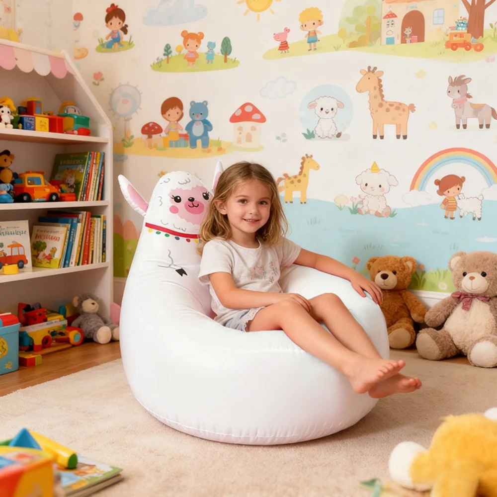 Tecknad barnuppblåsbar soffa i PVC – hudvänlig, portabel utomhusfåtölj, söt design och lättvikts hopfällbar 3 Tecknad barnuppblåsbar soffa i PVC – hudvänlig, portabel utomhusfåtölj, söt design och lättvikts hopfällbar - Bild 3