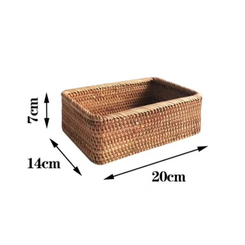 3 Storlekar Rektangulära Vävda Rattan Förvaringskorgar – Nestande Korgar, Handgjorda Wicker-korgar 7 3 Storlekar Rektangulära Vävda Rattan Förvaringskorgar – Nestande Korgar, Handgjorda Wicker-korgar - Bild 7