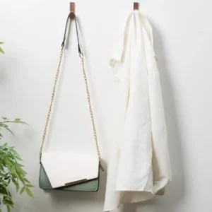 1 st Valnötsträ Krok utan borr | Väggmonterad upphängare för handdukar, kläder, nycklar och väskor