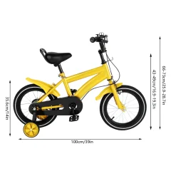 14‑tums barncykel i kolstål med avtagbara stödhjul – för 2–4 år 23 14‑tums barncykel i kolstål med avtagbara stödhjul – för 2–4 år