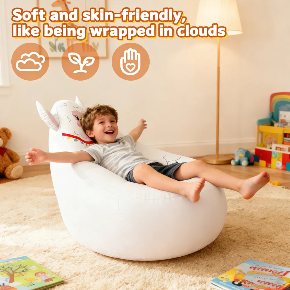 Tecknad barnuppblåsbar soffa i PVC – hudvänlig, portabel utomhusfåtölj, söt design och lättvikts hopfällbar 5 Tecknad barnuppblåsbar soffa i PVC – hudvänlig, portabel utomhusfåtölj, söt design och lättvikts hopfällbar - Bild 5