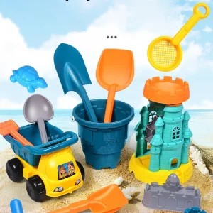 Barnens strandlekset med ATV och sand-/vattenleksak