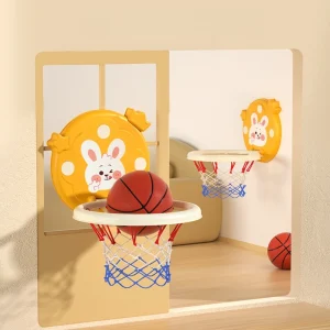 Barnens inomhusbasketkorg för kast – hopfällbar och väggmonterad – lekfullt barnpresent
