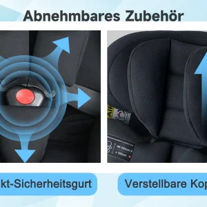 Bilbarnstol med 360° rotation och ISOFIX – 0–12 år