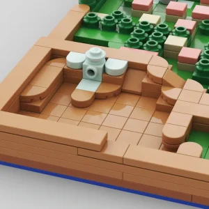 Lätt världskarta byggsats – utbildande modell för barn (MOC-)