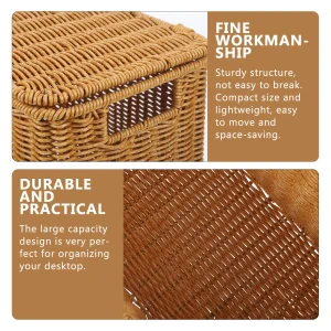 Vävd förvaringskorg – Multifunktionell dekorativ behållare för hemmet