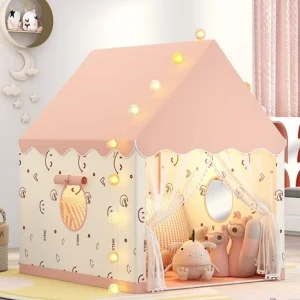 Barntält – Prinsessslott lekstuga, hopfällbart inomhustält utan ljusboll