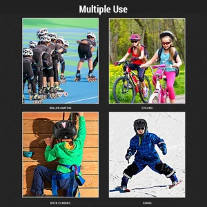 Justerbar barnhjälm 2‑i‑1 med LED och 16 ventilationsöppningar, 46–54 cm