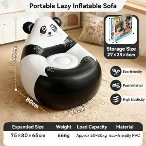 Tecknad barnuppblåsbar soffa i PVC – hudvänlig, portabel utomhusfåtölj, söt design och lättvikts hopfällbar 16 Tecknad barnuppblåsbar soffa i PVC – hudvänlig, portabel utomhusfåtölj, söt design och lättvikts hopfällbar