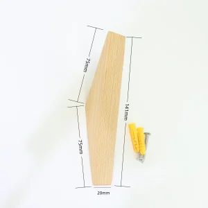 Väggmonterad träkrok – naturlig trä, för kläder, nycklar och accessoarer