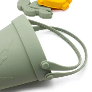 8-delars silikonstrandleksaksset för barn – mjuka lekredskap för sandlåda och strand