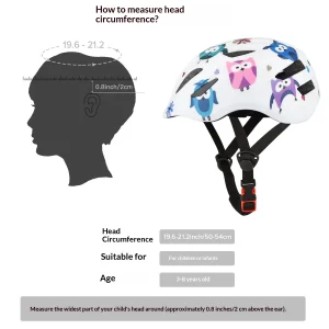 Barnhjälm för cykel, sparkcykel och rullskridskor – CE‑godkänd EPS, storlek M