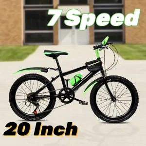 Barnmountainbike 20 tum, 7 växlar – justerbar sadelhöjd för 8–12 år