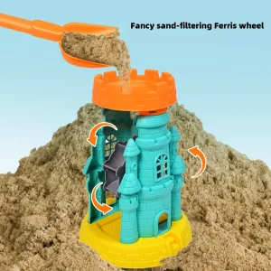 Barnens strandlekset med ATV och sand-/vattenleksak