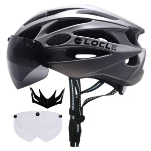 Integrerad cykelhjälm med visir — ultralätt PC/EPS, storlekar M–XL