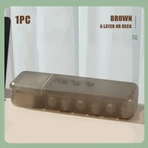 Portabel kabelorganiserare låda med 7 fack – för hemmakontor och elektronik