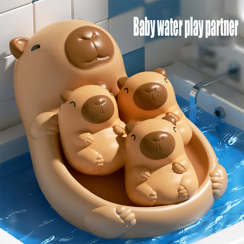 Söt kapybara-inspirerad vattenlek-leksak för bad och lek 4 Söt kapybara-inspirerad vattenlek-leksak för bad och lek - Bild 4