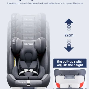 Alternative view of Bilbarnstol för små bilar – 360° roterbar med ISOFIX, platsbesparande 0–12 år (40–150 cm)