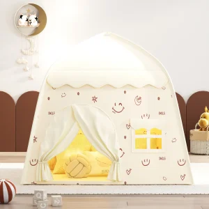 Khaki lek-slott för utomhuslek – portabelt lekstält och fantasilek för barn