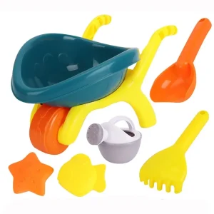 Sandset för utomhuslek – förälder–barn interaktivt set med spade, räfsa, formar, hink, lastbil och vagn